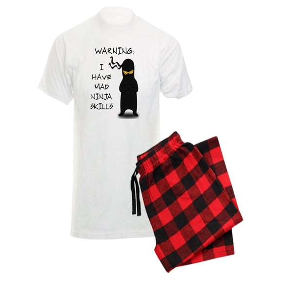 CafePress - Ninja Warning - Men's Light Pajamas
