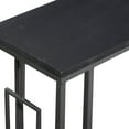 thumbnail image 4 of DecMode 19" x 26" Black Metal C-Shaped Accent Table with Black Metal Base, 1-Piece, 4 of 12