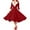 Red, variant on Christmas Dresses for Womens Furry V-Neck Print Vintage Long-Sleeved Party Dress Santa Fancy Outfits
