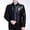 Black, variant on Mens Stand Collar PU Leather Jacket, Snap Button Cuff Full Zip Business Jacket Casual Long Sleeve Outwear Coat for Spring Fall Black