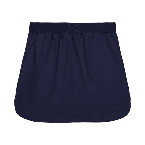 Faldón IZOD para niñas, patinete, color azul marino, con bolsillos para mayores de 14 años