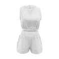 thumbnail image 4 of Viadha Womens Lounge Set Womens Fashion Summer Solid Casual High Waisted Suit, 4 of 7