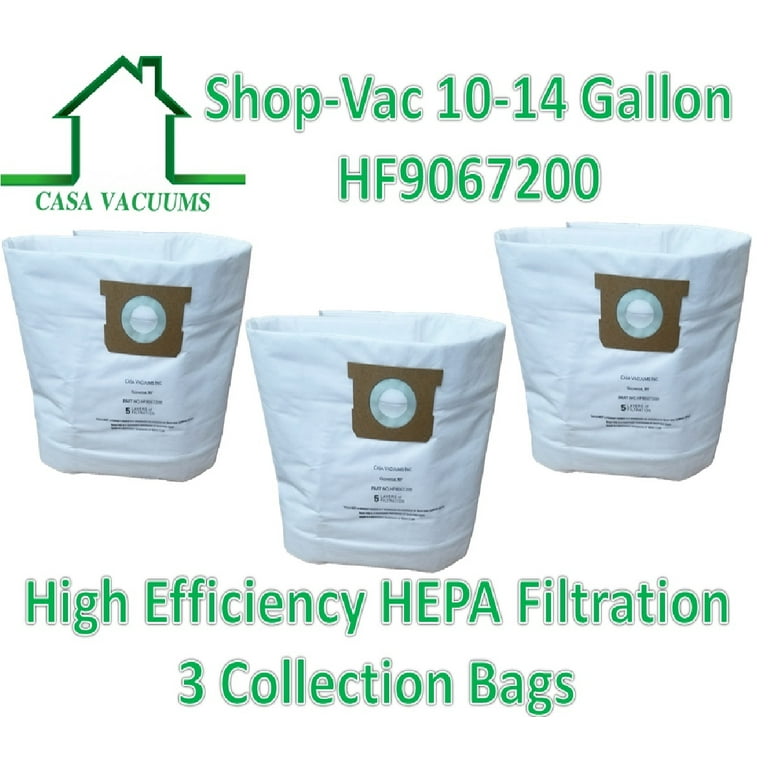 10 Gal. - 14 Gal. High Efficiency Filter Bags (3-Pack) 10 Gal. - 14 Gal. High Efficiency Filter Bags (3-Pack)