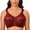Wine Red, variant on Women's Plus Size Minimizer Sleep Unlined Full Coverage Lace Wirefree Bra 52DDD