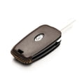 thumbnail image 4 of Vitodeco Genuine Leather Flip Key Fob Case Cover Compatible with Hyundai Accent, Kona, Santa Fe, Tucson, Venue, Sonata, Veloster 2018-2025 (4-Button, Brown), 4 of 6