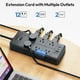 thumbnail image 4 of Cable de extensión de protección contra sobretensiones, NTONPOWER 4000J Regleta de protección contra sobretensiones con 12 salidas y 4 puertos USB (2USB C), extensor de salida de 3 lados, cable de ext, 4 of 5