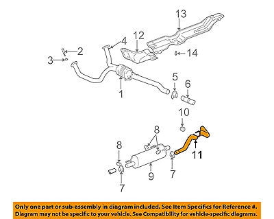Dodge Chrysler Oem 02 05 Ram 1500 3 7l V6 Exhaust System Tail Pipe 52103471ag Walmart Com