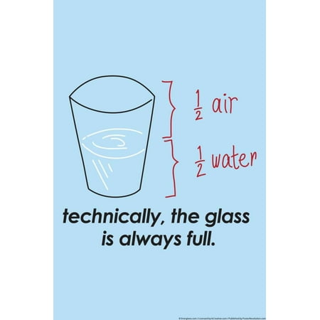 - Glass is Always Full Print Wall Art By Snorg