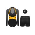 thumbnail image 2 of TSSOE Gymnastics Leotard for Girls Long Sleeve Sparkly Dance Biketard Bodysuit with Shorts Hairband Ballet Tumbling Outfit Gray 12, 2 of 3