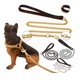 thumbnail image 3 of Cadena de acero inoxidable de 11,5mm para mascotas, correa para perros pequeños y medianos, con asa, de cuero PU, de Metal, antimordeduras para cachorros, 3 of 4