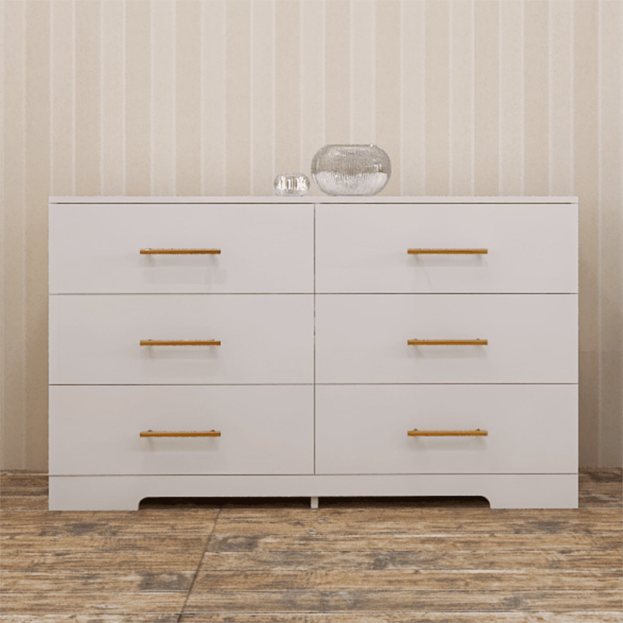 YYAo Wooden 6 Drawer Dresser, Large Modern Chest of 6 Drawers Night Table, TV Stand for 55" TV for Bedroom, Closet, Living Room, White YYAo Wooden 6 Drawer Dresser, Large Modern Chest of 6 Drawers Night Table, TV Stand for 55" TV for Bedroom, Closet, Living Room, White