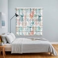 thumbnail image 3 of Teal Red Jellyfish Coastal Kitchen Curtains Window Panels, Vintage Beach Coral Starfish Nautical Insulated Window Treatment Curtain, Grommet Curtains for Bedroom/Living Room, 2 Piece 52"Wx84"L, 3 of 8