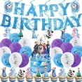 thumbnail image 5 of Decoración para fiesta de cumpleaños de Frozen de Disney, Reina de las Nieves, Anna, Elsa, globo rosa y azul, servilleta de papel, plato, taza, suministros para baby shower para niños, 5 of 5