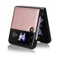 thumbnail image 3 of Nalacover Case for Samsung Galaxy Z Flip 3, Premium PU Leather Silicon Anri-Scratches Protective Frame Cover with Magnetic Attraction Folding Case for Samsung Galaxy Z Flip 3,Rosegold, 3 of 7
