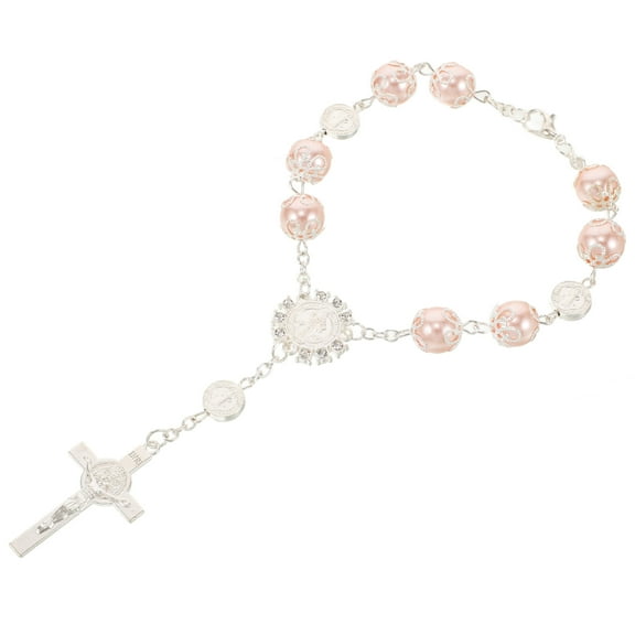 Clispeed Car Rear View Mirror Accessories Pink Glass Pearl 1Set Car Interior Styling For Women