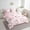 Pink Gold, variant on 7 Piece Bed in a Bag Twin Size Comforter Set Cartoon Cat Bedding Set,Cartoon Kitten Pet Reversible Bed Set,Love Heart Comforter with Sheet Set,All Season