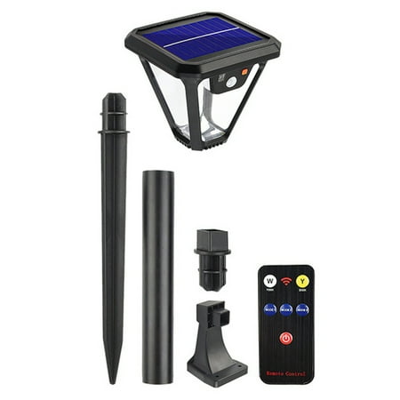 

Solar Garden Light with Remote Control 2 Install Ways Wall Lamp Waterproof Solar Ground Lights for Yard Patio Soil Lawn