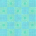 thumbnail image 1 of Ahgly Company Machine Washable Indoor Square Transitional Bright Turquoise Blue Area Rugs, 8' Square, 1 of 7
