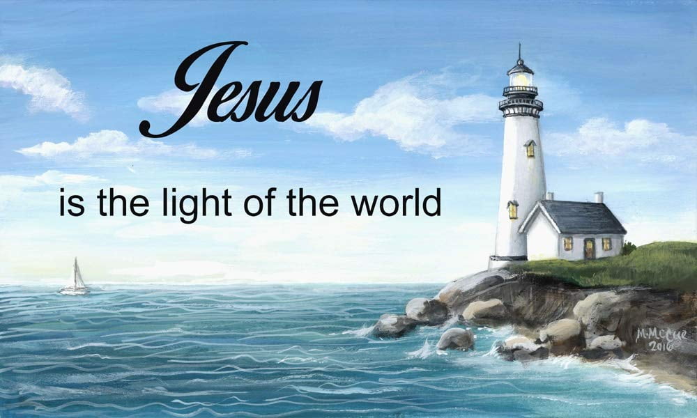 Unique Gifts Firefly 10" x 6" Flickering LED Lighted Canvas #302- Jesus