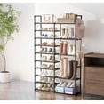 thumbnail image 2 of SHIQI-10 Tier Metal Shoe Rack,Shoe Shelf, 10 + 5 Tier Metal Shoes Rack for Entryway/Hallway/Closet/Bedroom,Shoe Rack Storage Organizer Shoe Rack Garage,Large Shoe Rack, 2 of 4