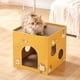 thumbnail image 1 of Pisexur Suministros para mascotas Caja de queso Caja de arena Tablero rascador corrugado incorporado Tumbona de casa con núcleo reemplazable perros, gatos y animales.perros, gatos y animales, 1 of 5