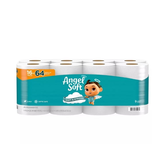 Angel Soft Toilet Paper Size Mega Count 16