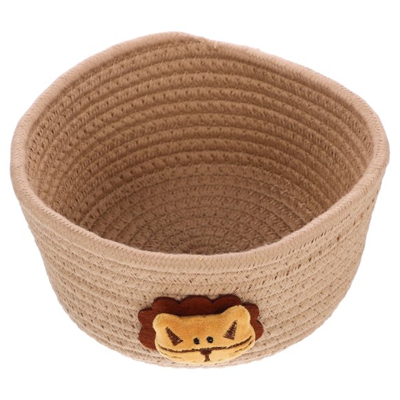TEHAUX Cesta Decorativa Tejida En De Para Almacenamiento En Habitación Y Escritorio