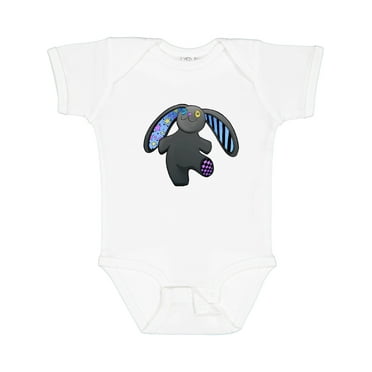 Inktastic Cute Black Goth Stuffed Bunny Boys or Girls Baby Bodysuit