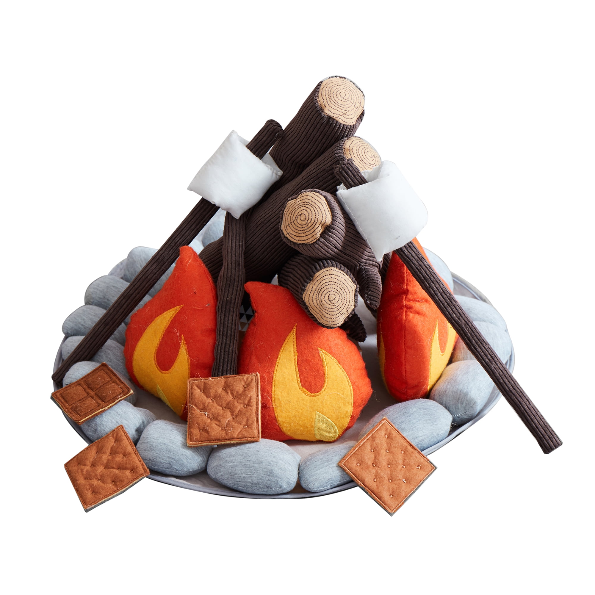 Wonder Wise Kid Campout Camp Fire S Mores Soft Plush Toy Camping Play Set Walmart Com Walmart Com