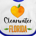 thumbnail image 4 of Inktastic Clearwater Florida Orange in Heart Boys or Girls Baby Bib, 4 of 4