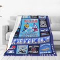 thumbnail image 3 of Custom Ice Hockey Gifts for Teen Boys Girls, Personalized Premium Flannel Blankets Gifts for Hockey Lovers Birthday Christmas Thanksgiving, Hockey Lovers Room Decor (50"×60"-M), 3 of 6