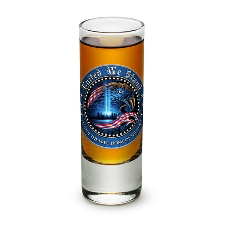 

Shot Glasses – Military Gifts for Men or Women –Shot Glasses – United We Stand Glass Shot Glass with Logo (2 Oz)