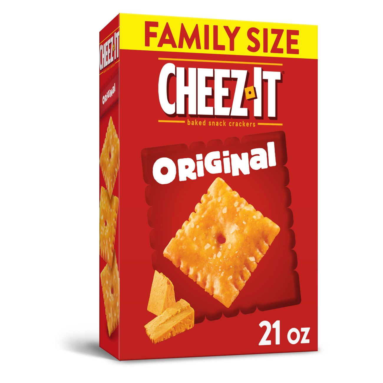 Cheez It Baked Snack Cheese Crackers Original Family Size 21 Oz