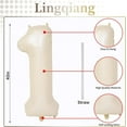 thumbnail image 2 of 40 Inch Beige Number 1 Balloon for 1st Birthday Decoration, Large Self Inflating Cream Foil Number Balloons 0-9 for Boys Girls, White Sand 1 Helium Balloons for Women Men Party Anniversary Supplies, 2 of 10