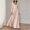 Pink, variant on Square Neck Bridesmaid Dresses for Women Trendy Solid Color Long Sleeve Empire Waist Pleated Gowns Wedding Guest Dress Maxi Formal Evening Dress Sky Blue XL