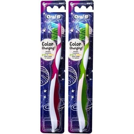 Oral-B Pro-Health Junior CrossAction Galaxy Toothbrush, Ages 6+, Soft - Pack of 2