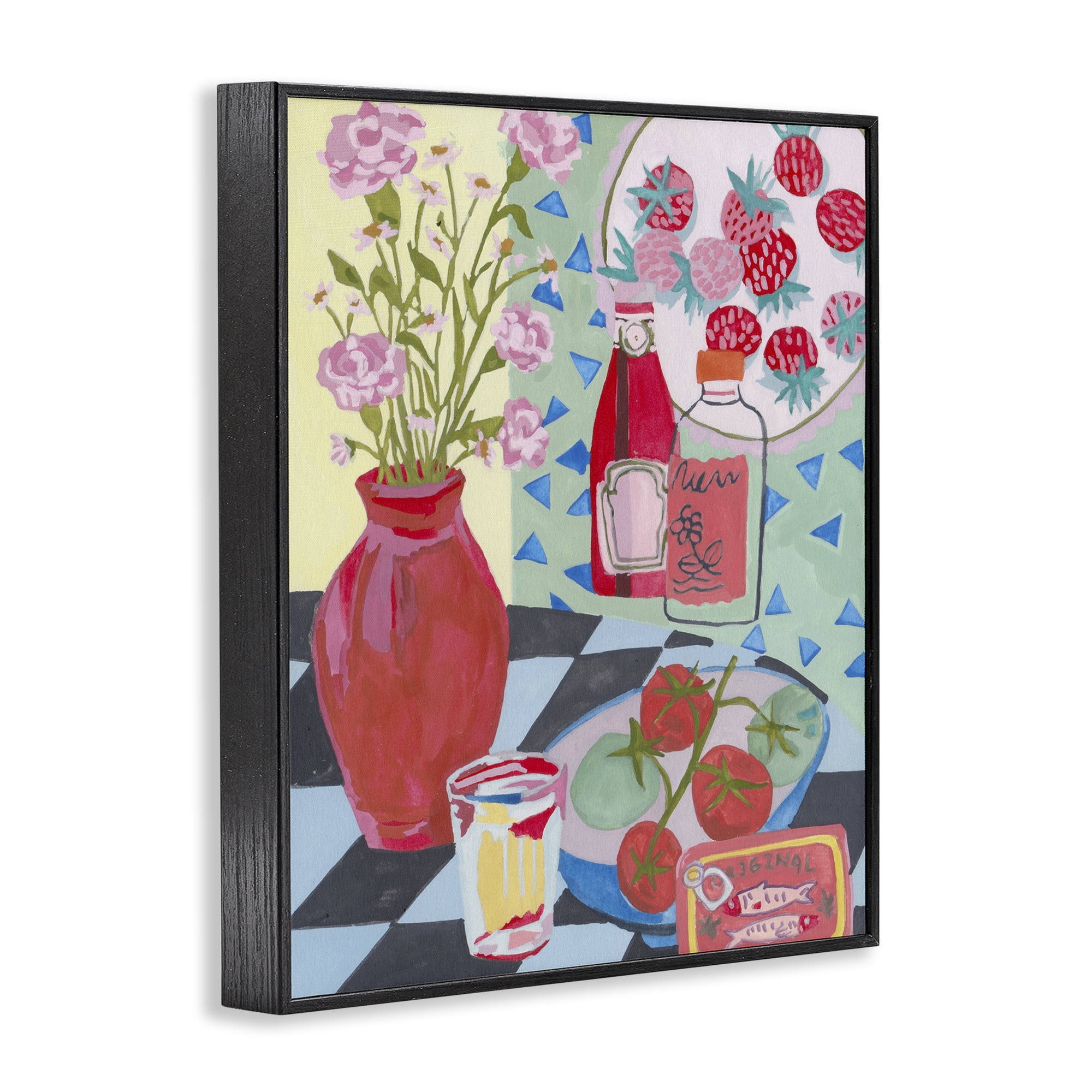 Stupell Industries Kitchen Sauces Still Life Black Framed Giclee Art, design by Melissa Wang
