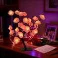 thumbnail image 6 of Anhility Lighted Rose Tree, 17.72" 24 LEDs Artificial Tabletop Rose Bonsai Tree Lights, LED Fake Flower Tree Lamp Decor for Wedding Party Valentine's Day Birthday Decoration(Pink), 6 of 6