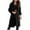 Black, variant on Winter Dresses for Women 2025 Womens Fall Fashion 2025 Solid Color Lapel Zipper Woolen Cardigan Long Sleeved Top Jacket
