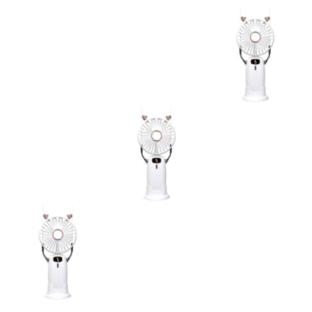 Ventilador portátil Plegable Lindo Animal Oreja Inteprter Pantalla digital Funcionamiento silencioso Motor sin escobillas
