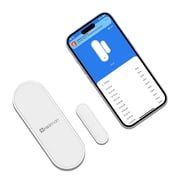 WiFi Door Window Alarm Sensor, Smart Wireless Magnetic Contact Sensor with Real-Time App Alerts, Compatible with Alexa & Google Assistant, 2.4G WiFi Home Security,Window Door Alarms When Opened