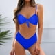 thumbnail image 2 of MKLEKYY Bikini Mujer Traje De Baño Women'S High Waisted Bikini Sets Two Piece Swimsuit Front Tie Knot Bathing Suit, 2 of 5