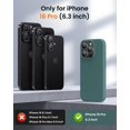 thumbnail image 4 of KOMI Designed for iPhone 16 Pro Case,Shockproof Liquid Silicone Protective Phone Case with Soft Anti-Scratch Microfiber Lining Ultra Slim Drop Protection Phone Cover 6.3 inch Forest Green, 4 of 5