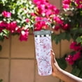 thumbnail image 2 of 30oz Insulated Cherry Blossom Tumbler with Handle and Flip Straw Lid - Stainless Steel Travel Cup, 2 of 6