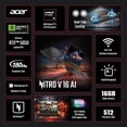 thumbnail image 2 of Acer Nitro V 16 Gaming Laptop, 16" 1920 x 1200 WUXGA 180Hz IPS LCD Display, AMD Ryzen 5 240, NVIDIA RTX 5050 8GB GDDR7, WIFI 6E, Backlit KB, Win11 Home(16GB DDR5 | 1TB SSD), 2 of 5
