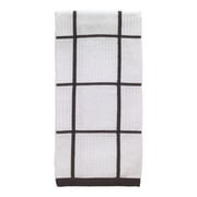 T-Fal Textiles 10153 100-Percent Cotton Checked Parquet Kitchen Dish Towel, Charcoal, Single