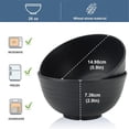 thumbnail image 3 of Fmxomd 2PCS Unbreakable Cereal Bowls,Dishwasher & Microwave Safe Wheat Straw Bowls, Easy-to-Clean Lightweight Desserts & Soup Bowl, Portable for Picnics, Snack Plastic Bowls Set, Black, 3 of 8