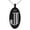 Black, variant on Stainless Steel Letter J Initial Metro Retro Monogram Engraved Small Oval Charm Pendant Necklace