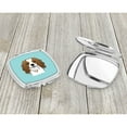 thumbnail image 3 of Checkerboard Blue Cavalier Spaniel Compact Mirror BB1162SCM, 3 of 4