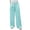 Light Blue C1, variant on Antinious Women Elastic Waist Pajama Full Length Pants Solid Loose Wide Leg Basic Daily Bottoms